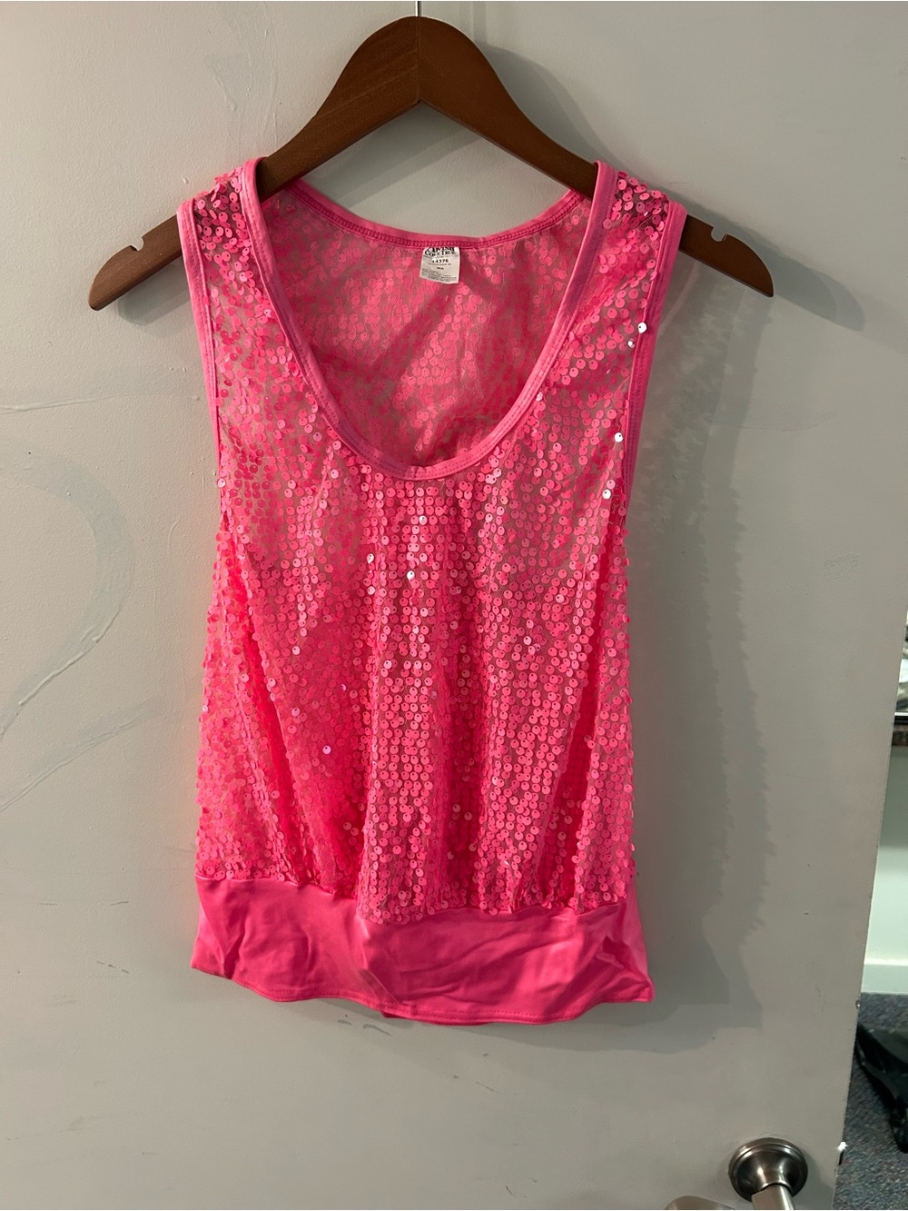 Women’s Pink Sequin Tank Top